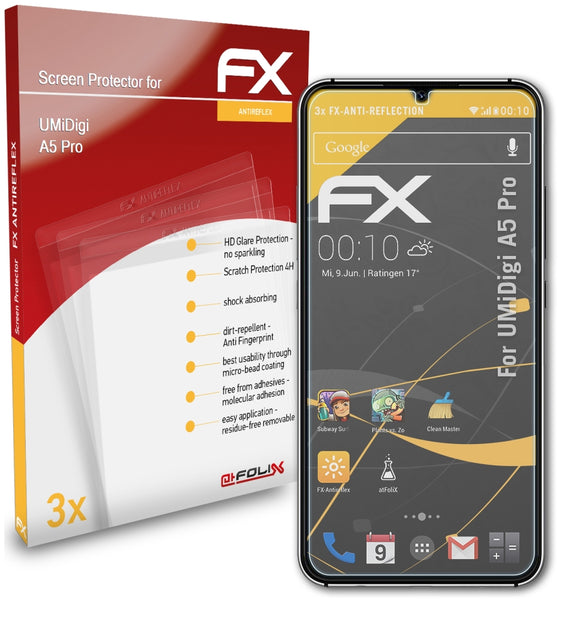 atFoliX FX-Antireflex Displayschutzfolie für UMiDigi A5 Pro