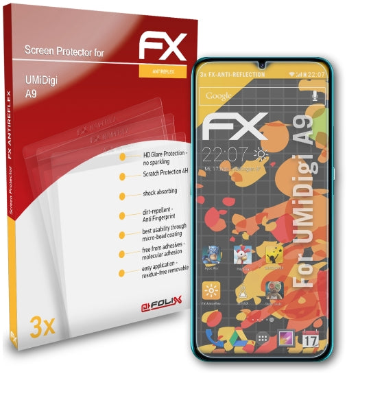atFoliX FX-Antireflex Displayschutzfolie für UMiDigi A9