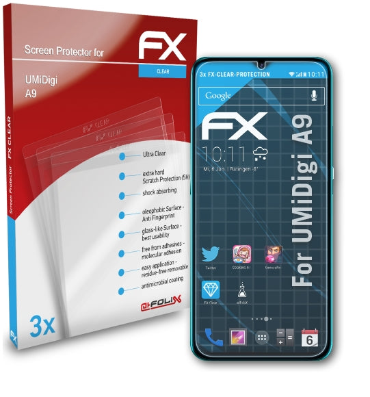 atFoliX FX-Clear Schutzfolie für UMiDigi A9