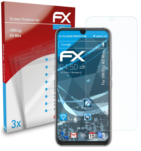 atFoliX FX-Clear Schutzfolie für UMiDigi A9 Max