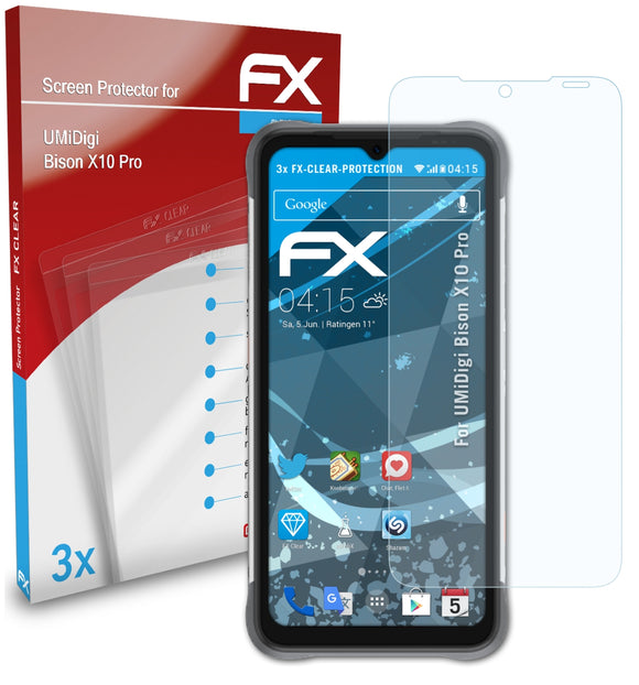 atFoliX FX-Clear Schutzfolie für UMiDigi Bison X10 Pro