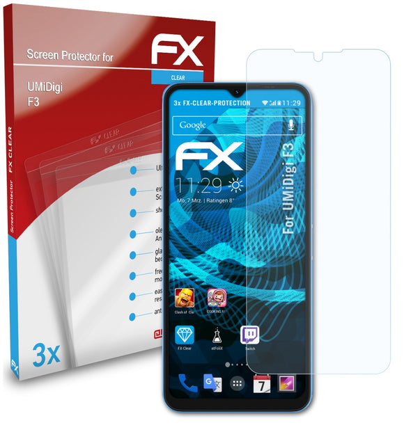atFoliX FX-Clear Schutzfolie für UMiDigi F3