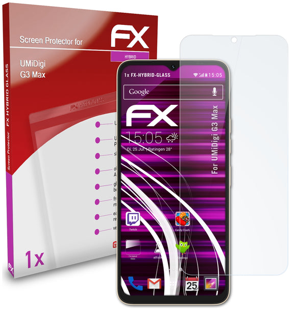 atFoliX FX-Hybrid-Glass Panzerglasfolie für UMiDigi G3 Max