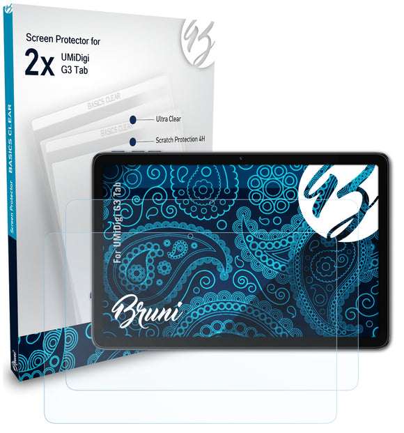 Bruni Basics-Clear Displayschutzfolie für UMiDigi G3 Tab