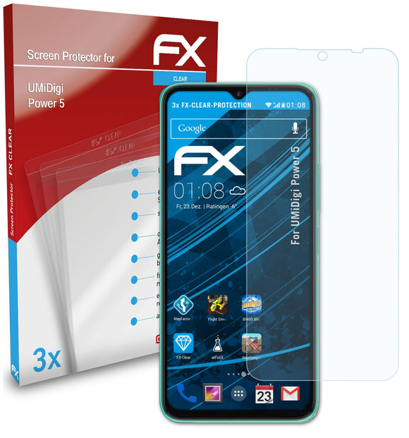 atFoliX FX-Clear Schutzfolie für UMiDigi Power 5