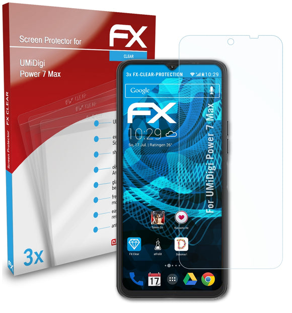 atFoliX FX-Clear Schutzfolie für UMiDigi Power 7 Max