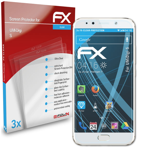atFoliX FX-Clear Schutzfolie für UMiDigi S