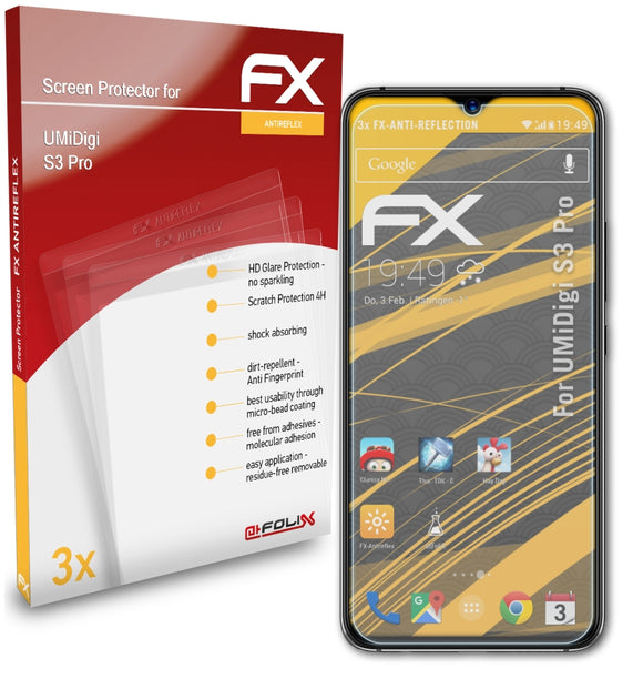 atFoliX FX-Antireflex Displayschutzfolie für UMiDigi S3 Pro