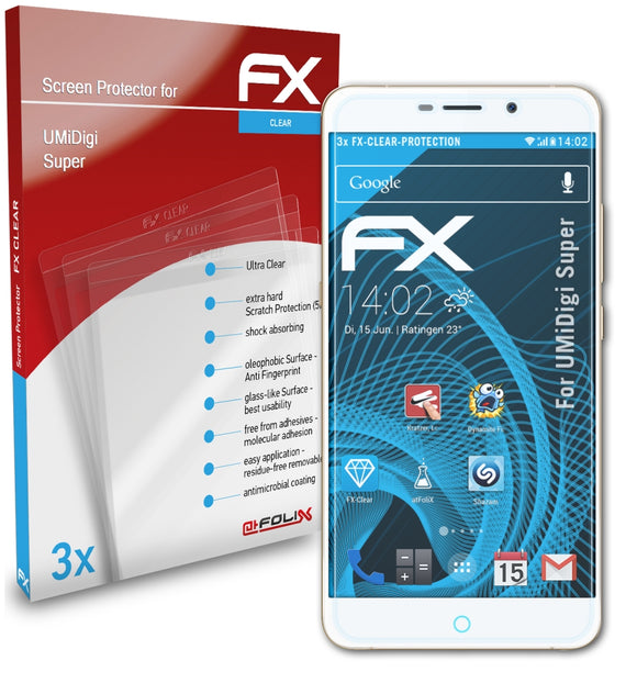 atFoliX FX-Clear Schutzfolie für UMiDigi Super