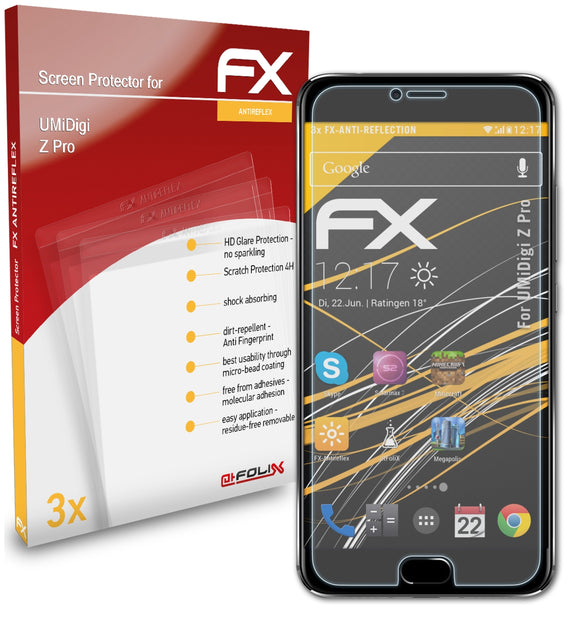 atFoliX FX-Antireflex Displayschutzfolie für UMiDigi Z Pro