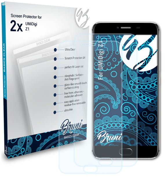 Bruni Basics-Clear Displayschutzfolie für UMiDigi Z1