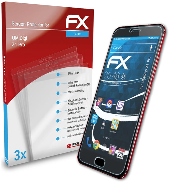 atFoliX FX-Clear Schutzfolie für UMiDigi Z1 Pro