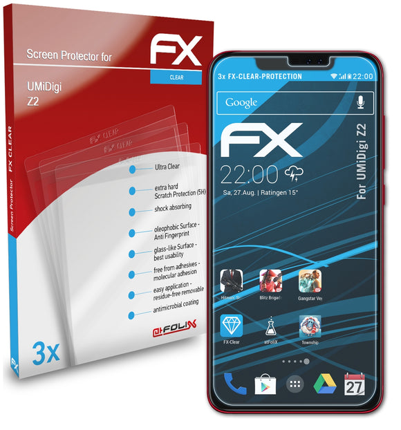atFoliX FX-Clear Schutzfolie für UMiDigi Z2