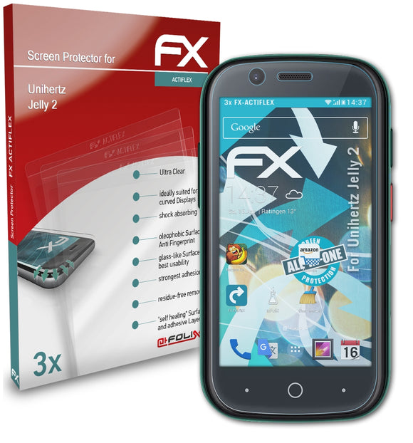 atFoliX FX-ActiFleX Displayschutzfolie für Unihertz Jelly 2
