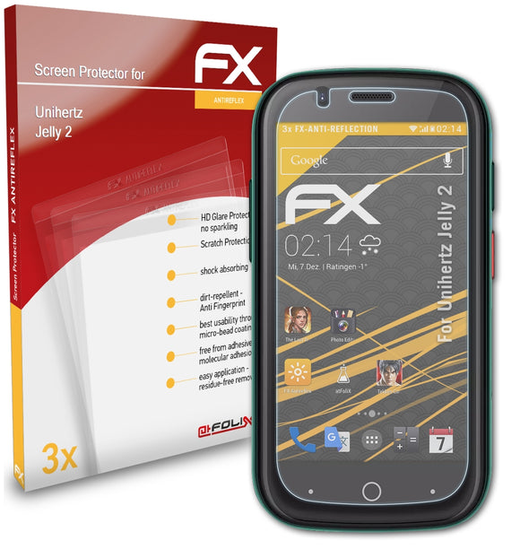 atFoliX FX-Antireflex Displayschutzfolie für Unihertz Jelly 2