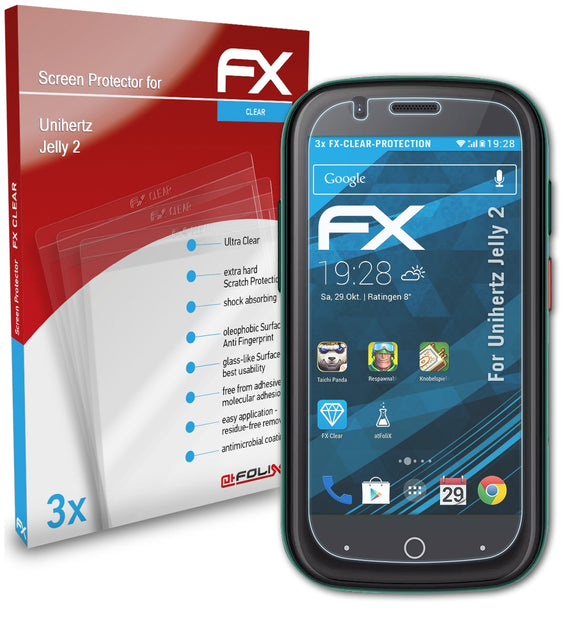 atFoliX FX-Clear Schutzfolie für Unihertz Jelly 2
