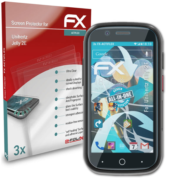 atFoliX FX-ActiFleX Displayschutzfolie für Unihertz Jelly 2E