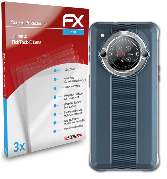 atFoliX FX-Clear Schutzfolie für Unihertz TickTock-E Lens