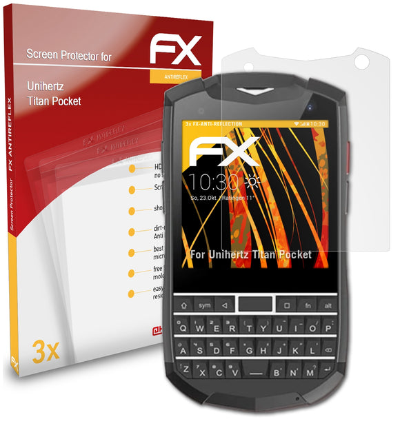 atFoliX FX-Antireflex Displayschutzfolie für Unihertz Titan Pocket