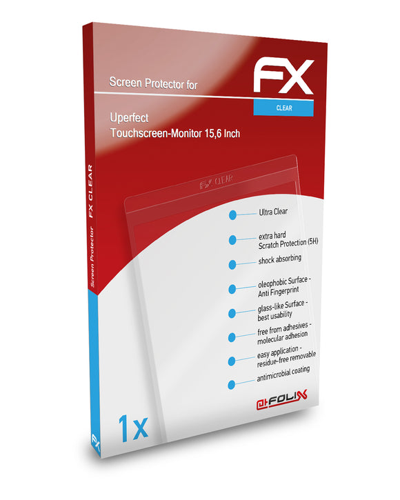 atFoliX FX-Clear Schutzfolie für Uperfect Touchscreen-Monitor 15,6 Inch