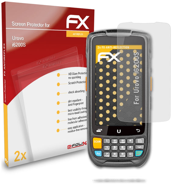 atFoliX FX-Antireflex Displayschutzfolie für Urovo i6200S