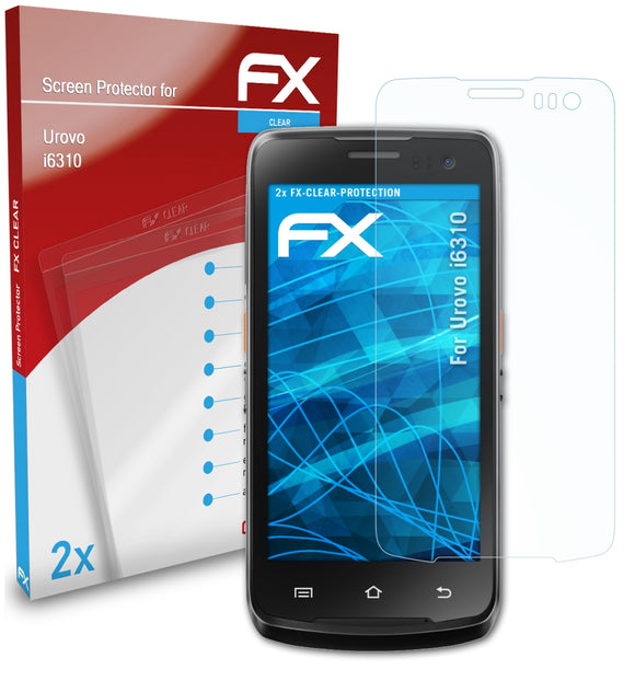 atFoliX FX-Clear Schutzfolie für Urovo i6310