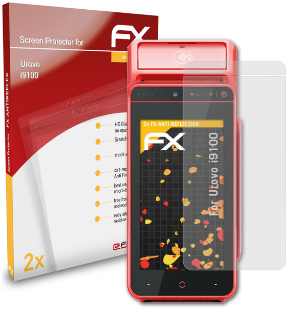 atFoliX FX-Antireflex Displayschutzfolie für Urovo i9100