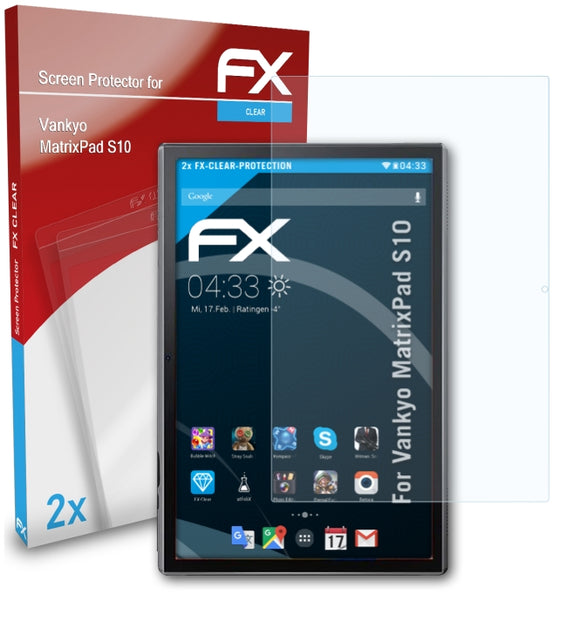 atFoliX FX-Clear Schutzfolie für Vankyo MatrixPad S10