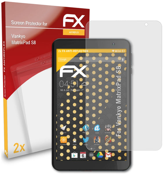 atFoliX FX-Antireflex Displayschutzfolie für Vankyo MatrixPad S8