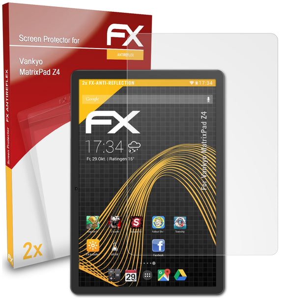 atFoliX FX-Antireflex Displayschutzfolie für Vankyo MatrixPad Z4
