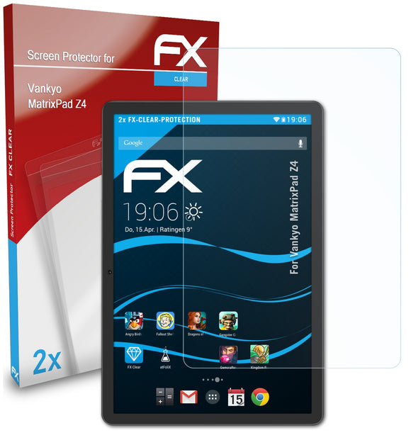 atFoliX FX-Clear Schutzfolie für Vankyo MatrixPad Z4