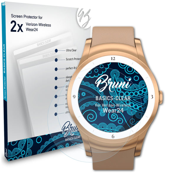 Bruni Basics-Clear Displayschutzfolie für Verizon-Wireless Wear24