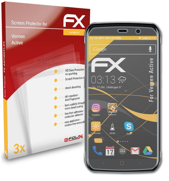 atFoliX FX-Antireflex Displayschutzfolie für Vernee Active