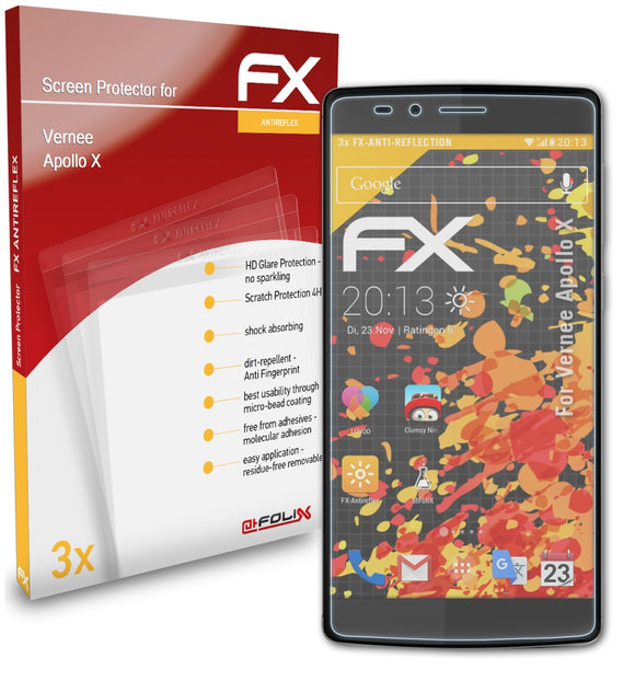 atFoliX FX-Antireflex Displayschutzfolie für Vernee Apollo X