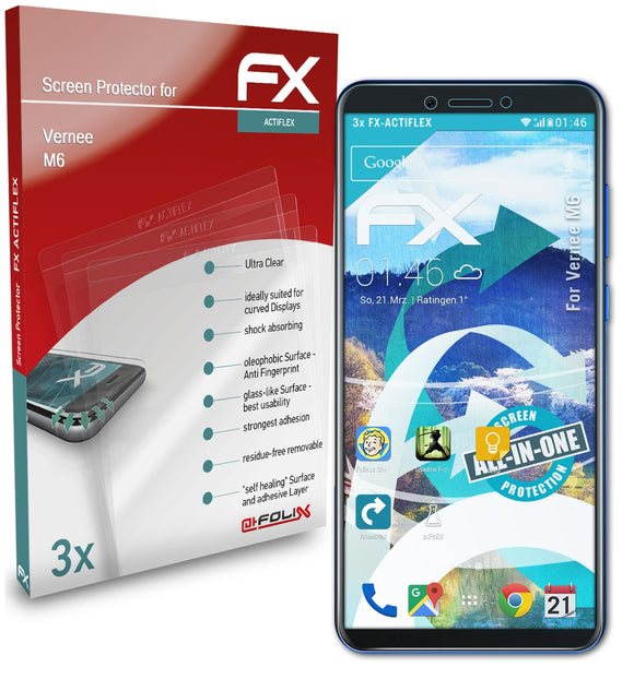 atFoliX FX-ActiFleX Displayschutzfolie für Vernee M6