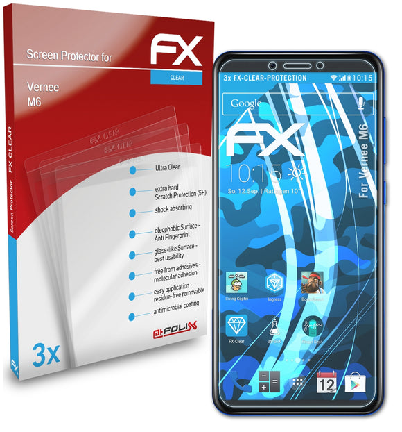atFoliX FX-Clear Schutzfolie für Vernee M6