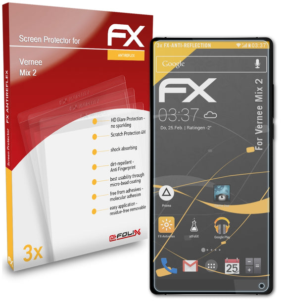 atFoliX FX-Antireflex Displayschutzfolie für Vernee Mix 2