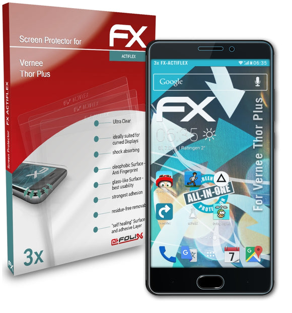 atFoliX FX-ActiFleX Displayschutzfolie für Vernee Thor Plus