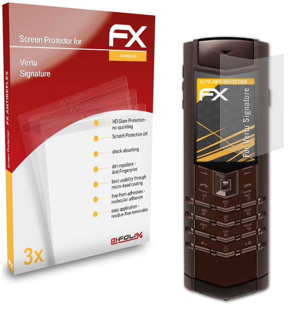atFoliX FX-Antireflex Displayschutzfolie für Vertu Signature