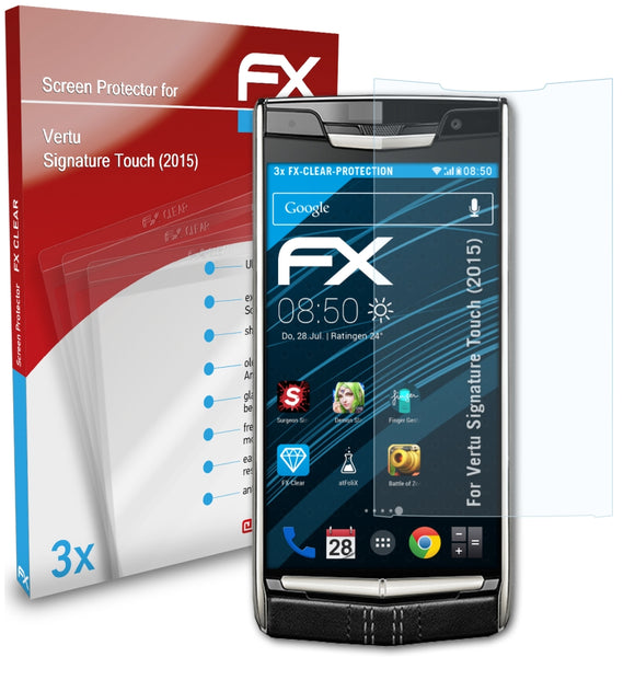 atFoliX FX-Clear Schutzfolie für Vertu Signature Touch (2015)