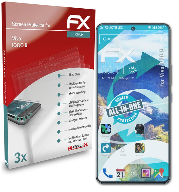 atFoliX FX-ActiFleX Displayschutzfolie für Vivo iQOO 9