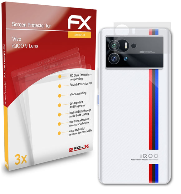 atFoliX FX-Antireflex Displayschutzfolie für Vivo iQOO 9 Lens