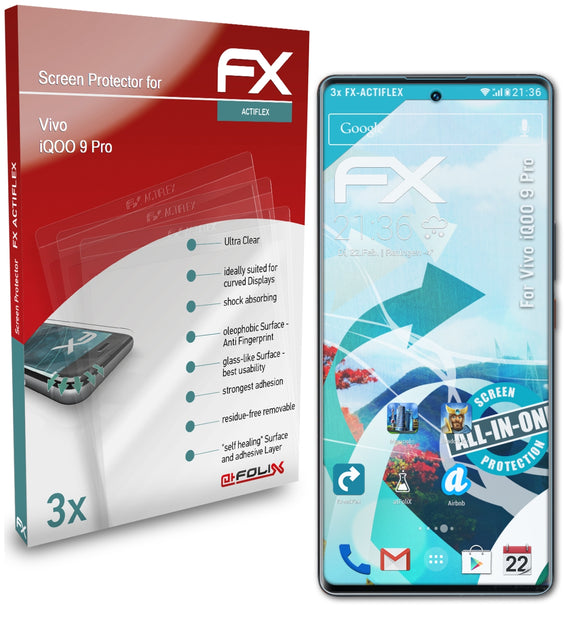atFoliX FX-ActiFleX Displayschutzfolie für Vivo iQOO 9 Pro