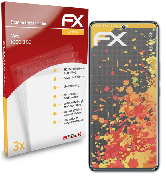 atFoliX FX-Antireflex Displayschutzfolie für Vivo iQOO 9 SE