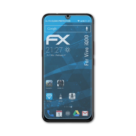 atFoliX FX-Clear Schutzfolie für Vivo iQOO