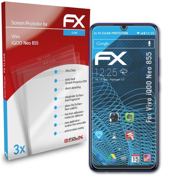 atFoliX FX-Clear Schutzfolie für Vivo iQOO Neo 855