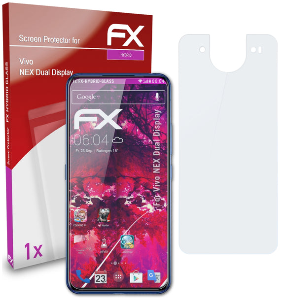 atFoliX FX-Hybrid-Glass Panzerglasfolie für Vivo NEX (Dual Display)