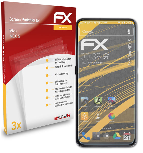 atFoliX FX-Antireflex Displayschutzfolie für Vivo NEX S