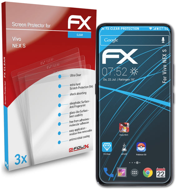atFoliX FX-Clear Schutzfolie für Vivo NEX S