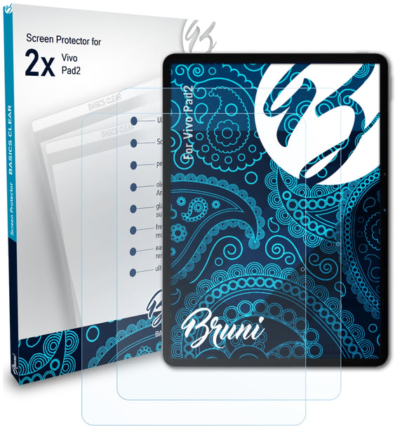 Bruni Basics-Clear Displayschutzfolie für Vivo Pad2